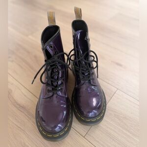 Dr. Martens Purple Chrome Boots